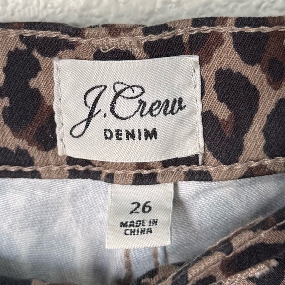 NWOT J. Crew Brown Leopard Print High Rise Jeans Women’s Size 26 - Picture 8 of 8